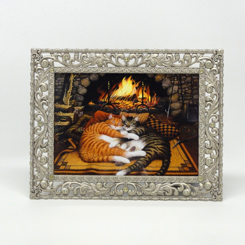 Charles Wysocki All Burned Out Cat Art Print Belle Maison Jewel Framed 5x7